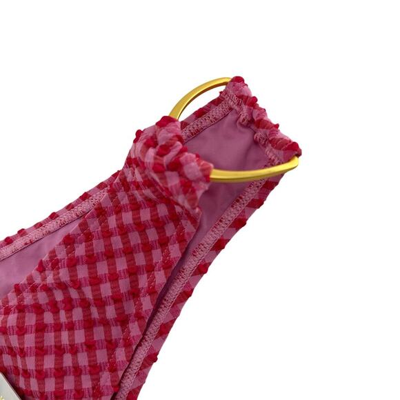 L*Space  Gingham Mondo Bikini Bottom Classic L - Picture 6 of 7